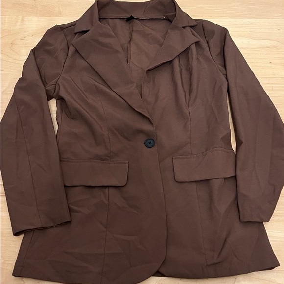 SHEIN Jackets & Blazers - SHEIN Chocolate Brown Women's Blazer